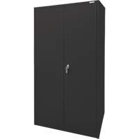 Storage Cabinet, Steel, 4 Shelves, 78" H x 36" W x 24" D, Black Dufferin Supply