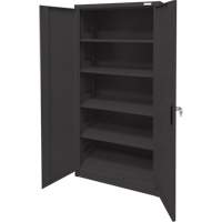 Storage Cabinet, Steel, 4 Shelves, 78" H x 36" W x 24" D, Black Dufferin Supply