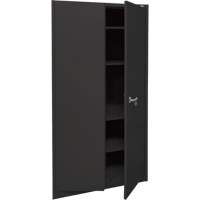 Storage Cabinet, Steel, 4 Shelves, 78" H x 36" W x 24" D, Black Dufferin Supply
