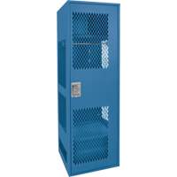 Gear Locker with Door, Steel, 24" W x 18" D x 72" H, Dark Blue Dufferin Supply