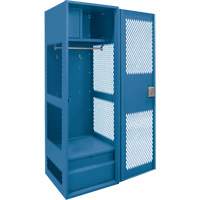 Gear Locker with Door, Steel, 24" W x 18" D x 72" H, Dark Blue Dufferin Supply