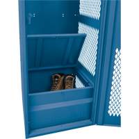 Gear Locker with Door, Steel, 24" W x 18" D x 72" H, Dark Blue Dufferin Supply