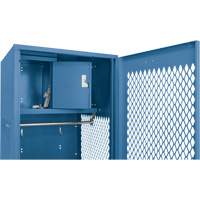Gear Locker with Door, Steel, 24" W x 18" D x 72" H, Dark Blue Dufferin Supply