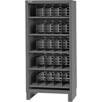 Heavy-Duty Open Front Cabinet with Dividers, Steel, 0 Drawers, 36" x 24" x 78", Grey Dufferin Supply
