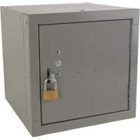 Casier cubique empilable, 12" x 12" x 12", Acier, Gris, D&eacute;mont&eacute; Dufferin Supply