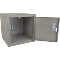 Casier cubique empilable, 12" x 12" x 12", Acier, Gris, D&eacute;mont&eacute; Dufferin Supply