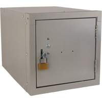 Casier cubique empilable, 12" x 18" x 12", Acier, Gris, D&eacute;mont&eacute; Dufferin Supply