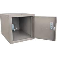 Casier cubique empilable, 12" x 18" x 12", Acier, Gris, D&eacute;mont&eacute; Dufferin Supply