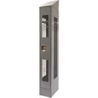 Vented Lockers, 12" x 18" x 88", Steel, Grey, Knocked Down, Perforated Dufferin Supply