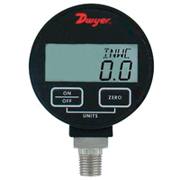 Pressure Gauge, 2-31/50" , 200 psi, Bottom Mount, Digital Dufferin Supply