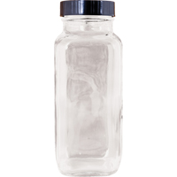 Bottle, Square, 8 fl. Oz., Glass Dufferin Supply