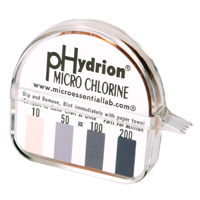 Papier r&eacute;actif Hydrion Chlorine Phydrion CM-240 Dufferin Supply