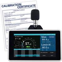 Desktop/Wall Mount Sound Level Meter with Calibration Certificate, 30 - 130 dB Measuring Range Dufferin Supply