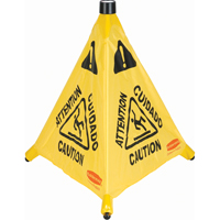 Pop-Up Safety Cone, Trilingual With Pictogram JA131 | Dufferin Supply