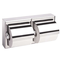 Two-Roll Toilet Paper Dispenser with Hoods, Multiple Roll Capacity Dufferin Supply