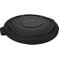 Brute&reg; 44-Gallon Lids, Flat Lid, Plastic/Polyethylene, Fits Container Size: 24" Dia. Dufferin Supply