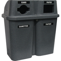Recycling Containers Bullseye, Curbside, Plastic, 2 x 22 US gal. Dufferin Supply