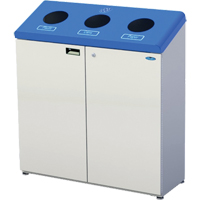 Stand Alone Recycling Stations, Bulk, Steel, 53.1 US Gal. Dufferin Supply