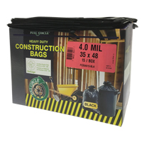 Contractor Liners, Strong, 35" W x 48" L, 4 mils, Black, 166.55 L (44 Gal.) Capacity Dufferin Supply