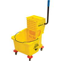 Mop Bucket and Wringer, Side Press, 9.5 US Gal.(38 Quart), Yellow Dufferin Supply