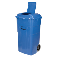 Roll Out Recycling Bin, Curbside, Polyethylene, 65 US gal. Dufferin Supply