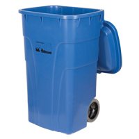 Roll Out Recycling Bin, Curbside, Polyethylene, 65 US gal. Dufferin Supply