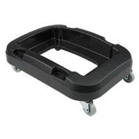 Recycling & Waste Receptacle Dolly, Polypropylene, Black, Fits: 17-1/4" x 12-1/2" Dufferin Supply