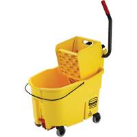 Ensemble de seau pour vadrouille et essoreuse WaveBrake, Pression lat&eacute;rale, 11 gal. US (44 pintes), Jaune Dufferin Supply