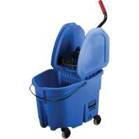 Ensemble de seau pour vadrouille et essoreuse WaveBrake, Pression vers le bas, 8,75 gal. US (35 pintes), Bleu Dufferin Supply