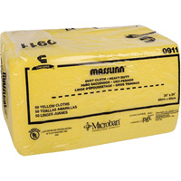 Masslin Heavy-Duty Dust Cloth, Microfibre, Yellow Dufferin Supply