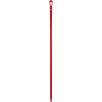 Ultra Hygiene Handle, Broom/Scraper/Squeegee, Red, Ergonomic, 59" L Dufferin Supply