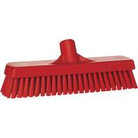 Deck & Wall Scrub Brush, Stiff Bristles, 12", Polyester, Red Dufferin Supply
