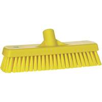 Deck & Wall Scrub Brush, Stiff Bristles, 12", Polyester, Yellow Dufferin Supply