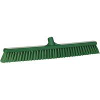 Combo Bristle Push Broom, Coarse/Fine Bristles, 24", Polyester, Green Dufferin Supply