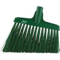 Angle Broom Head, X-Coarse Bristles, 12", Polyester, Green Dufferin Supply