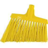Angle Broom Head, X-Coarse Bristles, 12", Polyester, Yellow Dufferin Supply