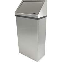 Wall Mounted Waste Receptacle, Stainless Steel, 13.2 US gal. Dufferin Supply