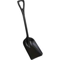 One-Piece Hygienic Shovel, 10" x 6" Blade, 37-1/2" Length, Plastic, Black Dufferin Supply