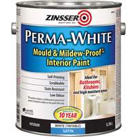 Perma-White&reg; Mold & Mildew-Proof Interior Paint, 3.78 L, Gallon, White Dufferin Supply