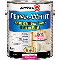 Perma-White&reg; Mold & Mildew-Proof Interior Paint, 3.78 L, Gallon, White Dufferin Supply