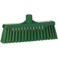 T&ecirc;te de balai droit, Crins Moyen, 12", Polyester, Vert Dufferin Supply