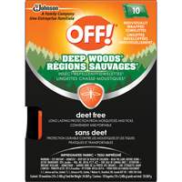 OFF! Deep Woods<sup>®</sup> Insect Repellent, DEET Free, Towelette, 34.869 g JL955 | Dufferin Supply