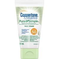Pure & Simple<sup>®</sup> Face Sunscreen, SPF 50, Lotion JM043 | Dufferin Supply