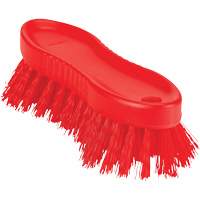 ColorCore Hand Brush, Stiff Bristles, 6" Long, Red Dufferin Supply