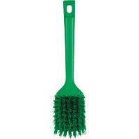 ColorCore Short Handle Brush, Stiff Bristles, 12" Long, Green Dufferin Supply