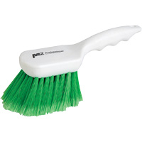 Short Handle Detail Brush, 9" L, Synthetic Bristles, Green Dufferin Supply