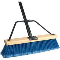 Ryno Push Broom with Braced Handle, 36", Fine, PVC Bristles Dufferin Supply