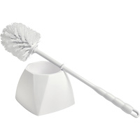 Bowl Brush with Caddy, 15-1/2" L, Polypropylene Bristles, White Dufferin Supply