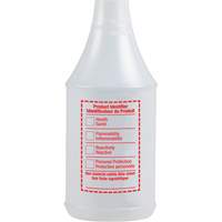 Round Spray Bottle with WHMIS Label, 24 oz. Dufferin Supply
