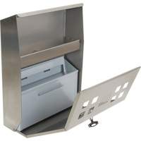 Smoking Receptacle, Wall-Mount, Stainless Steel, 1.6 Litres Capacity, 13-4/5" Height Dufferin Supply